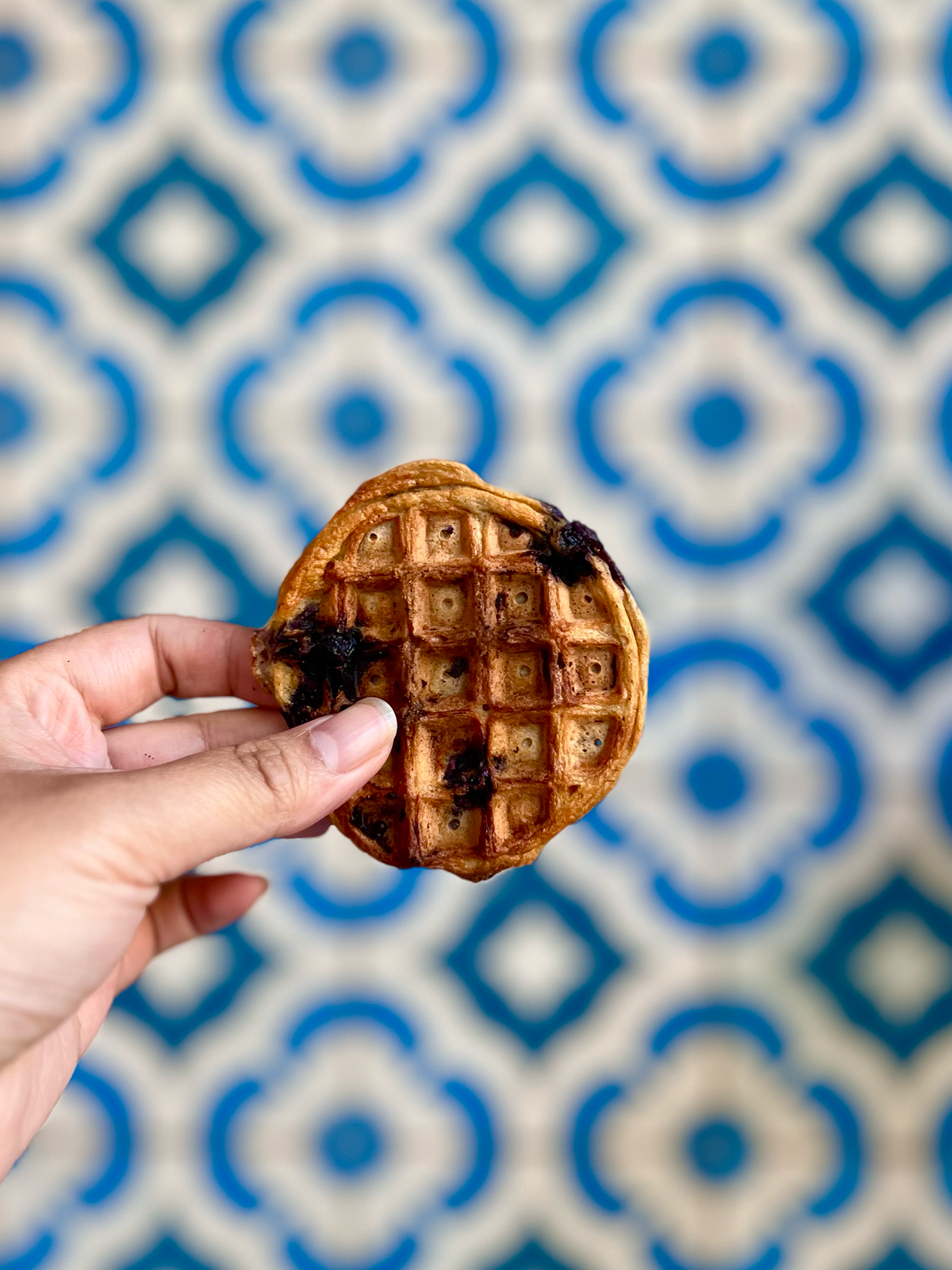 Louie's Chewies blueberry banana woofles dog waffle treats, baked small batch Seattle WA