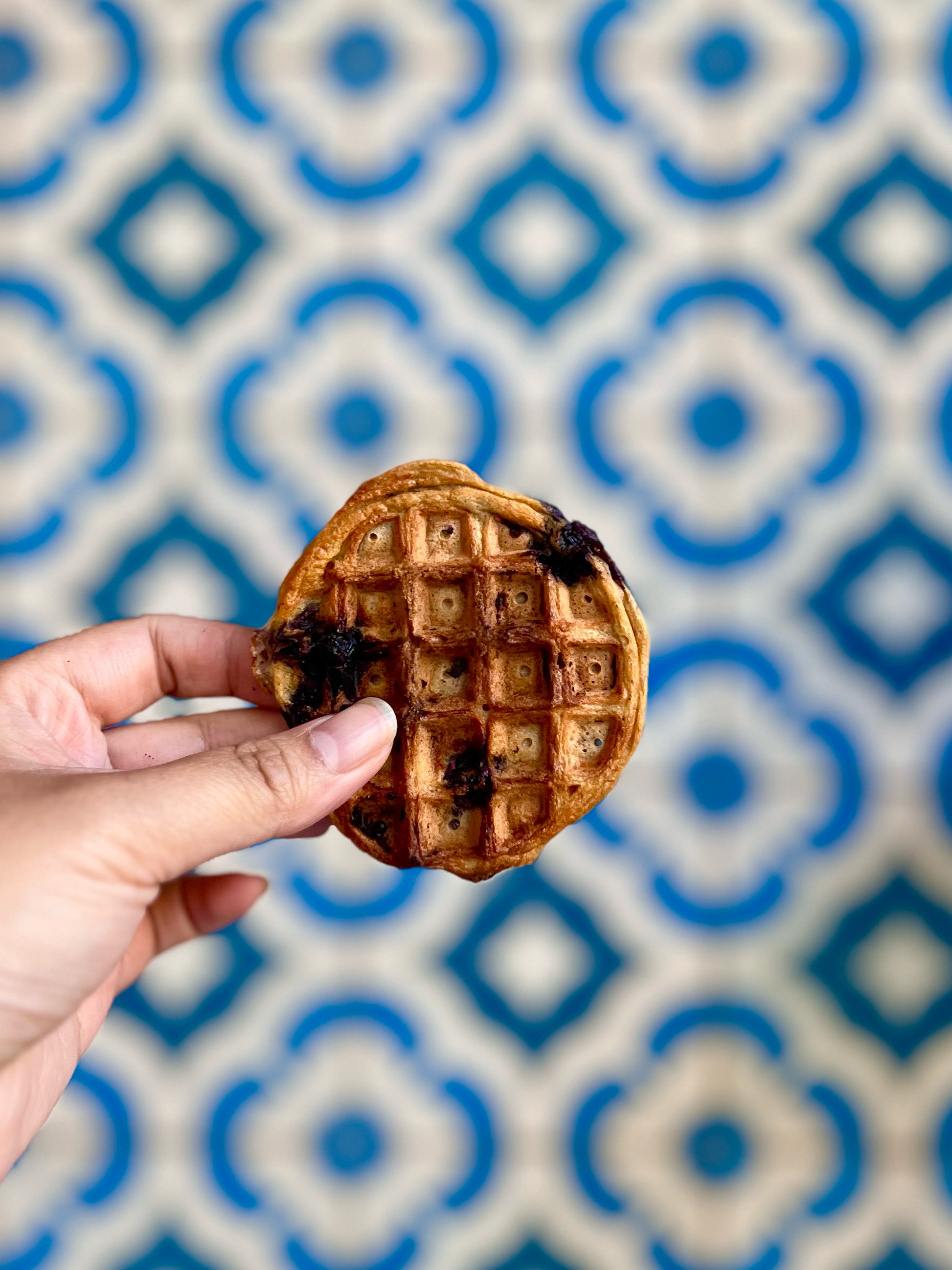 Louie's Chewies blueberry banana woofles dog waffle treats, baked small batch Seattle WA