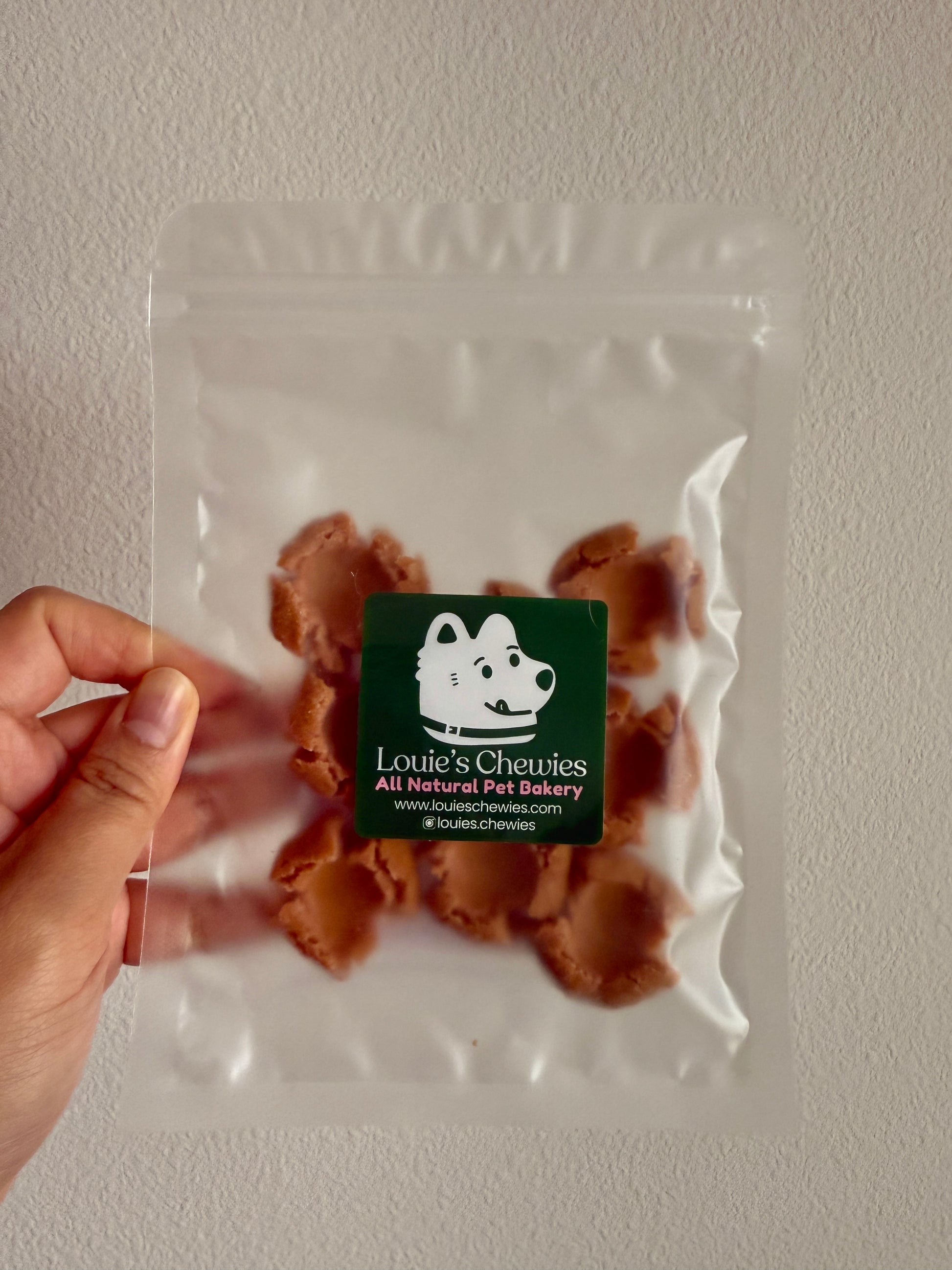 Louie's Chewies chicken and goat milk dog treats, probiotic, small batch Seattle WA