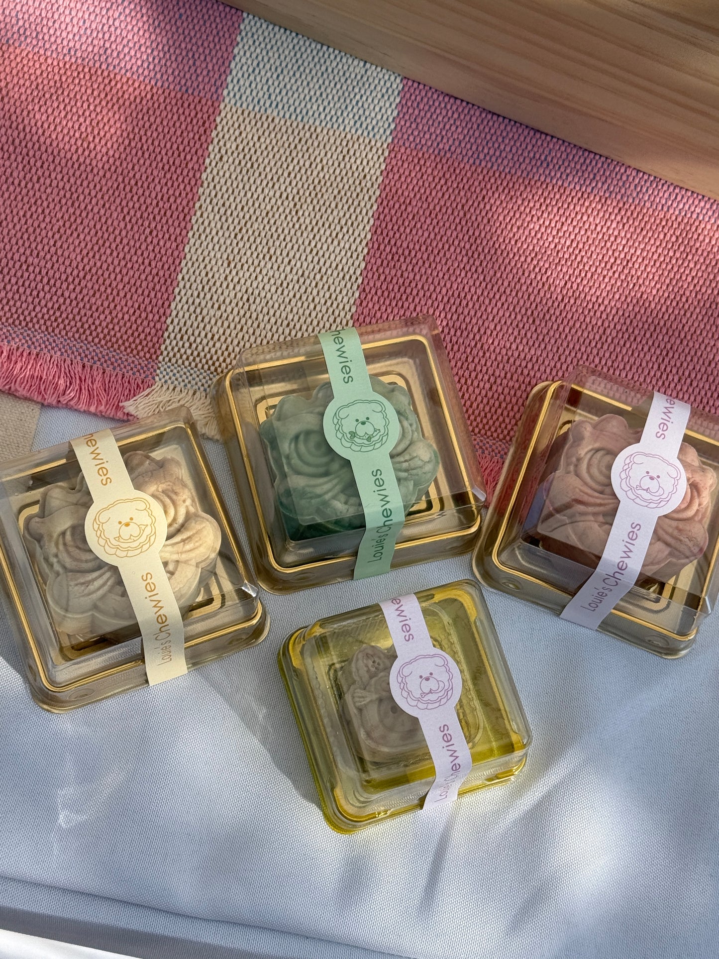 Louie's Chewies limited edition mooncake dog treats, Asian inspired, small batch Seattle WA