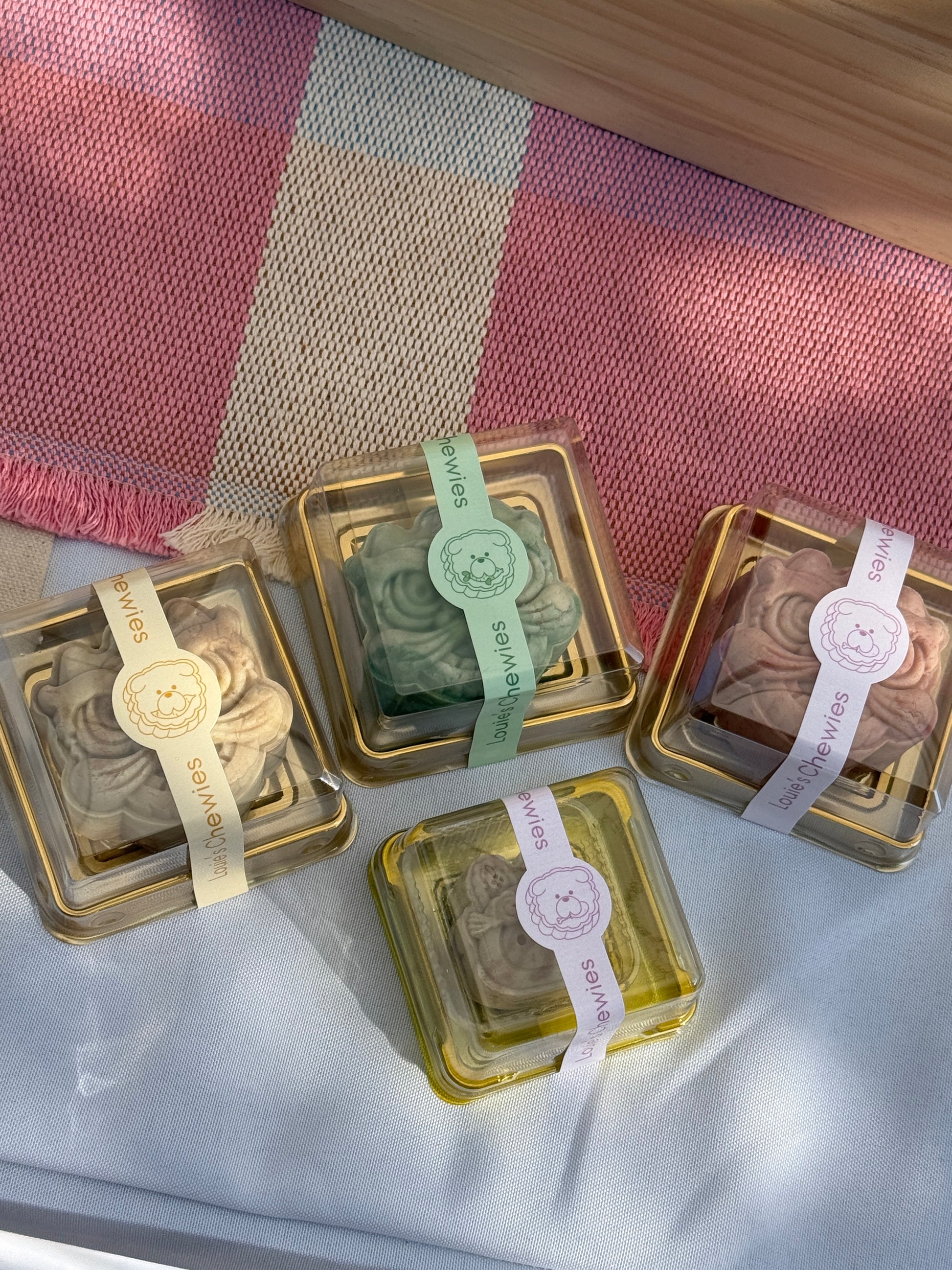 Louie's Chewies limited edition mooncake dog treats, Asian inspired, small batch Seattle WA