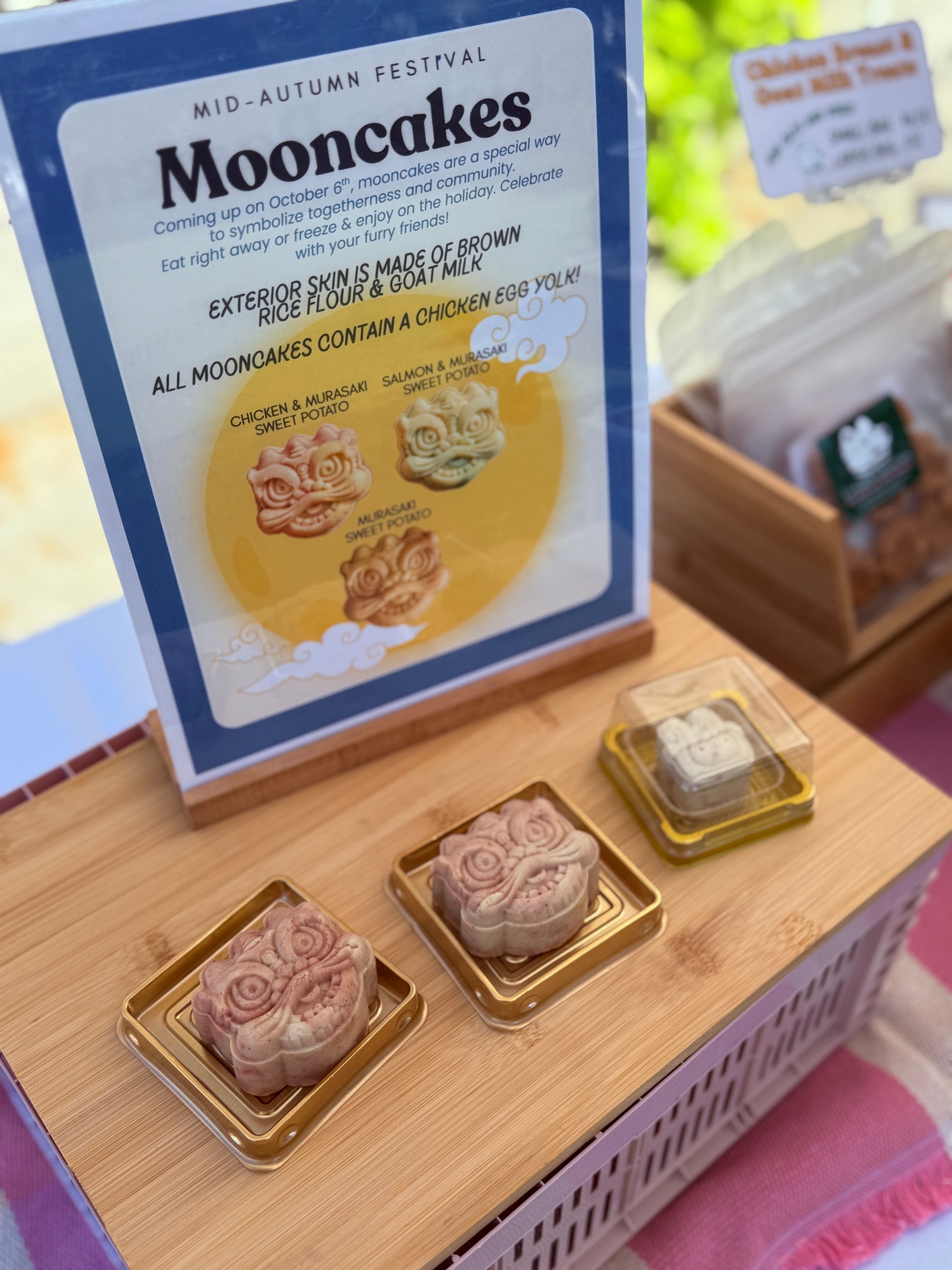 Louie's Chewies limited edition mooncake dog treats, Asian inspired, small batch Seattle WA
